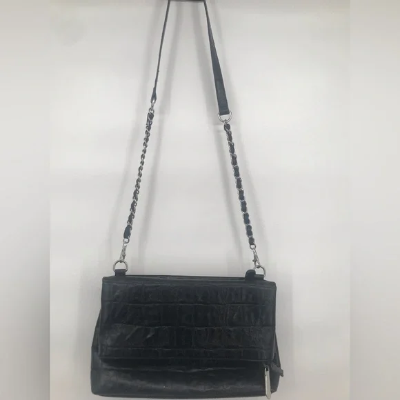 Vegan Leather Convertible Crossbody Fold Over Handbag - Picture 12 of 13